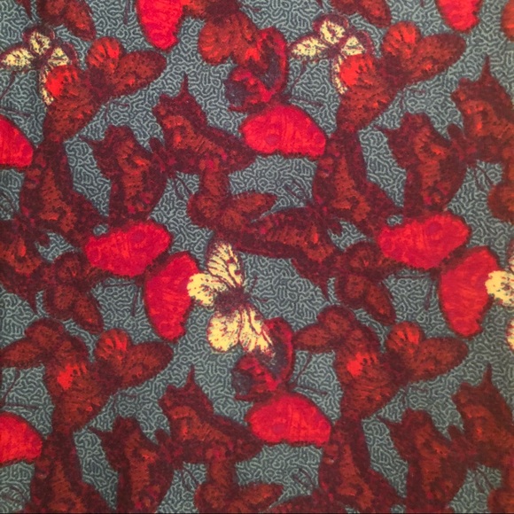 NWT OS LLR Pink Butterfly Printed Blue Leggings - Picture 4 of 4